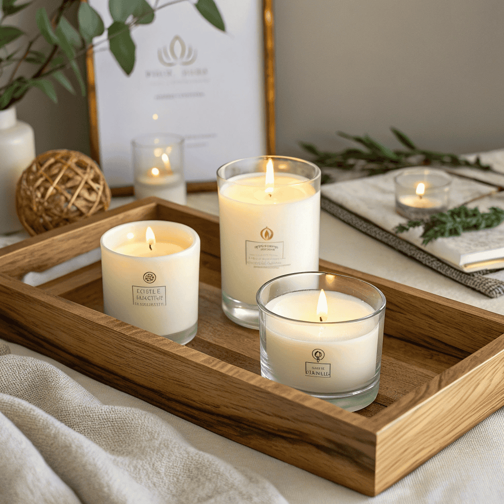 Hand-pouring candle wax at Gryxonarproth