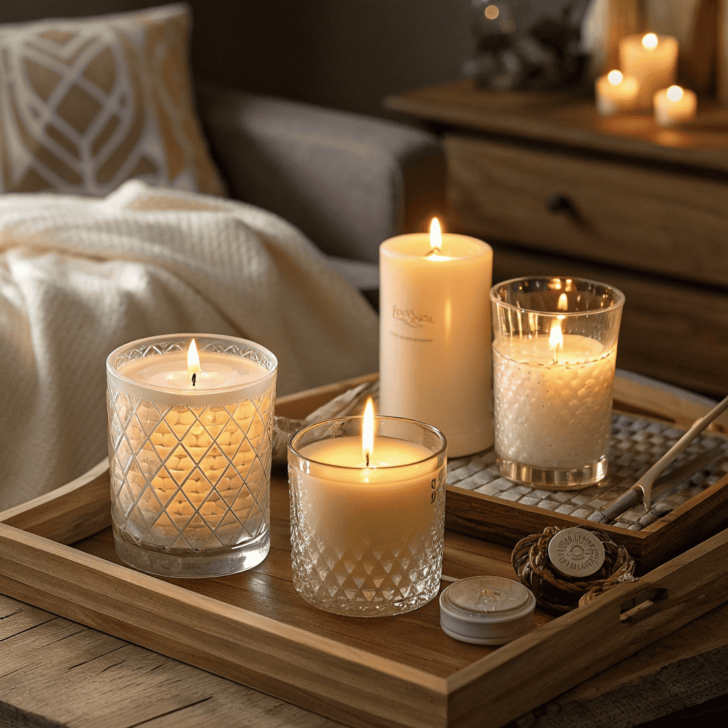 Handcrafted candle creation process